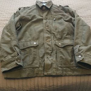 olive green chore jacket American eagle